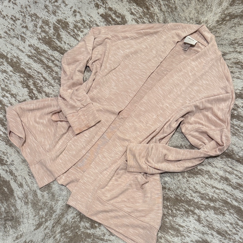 Knox Rose Light Pink Open Front Cardigan